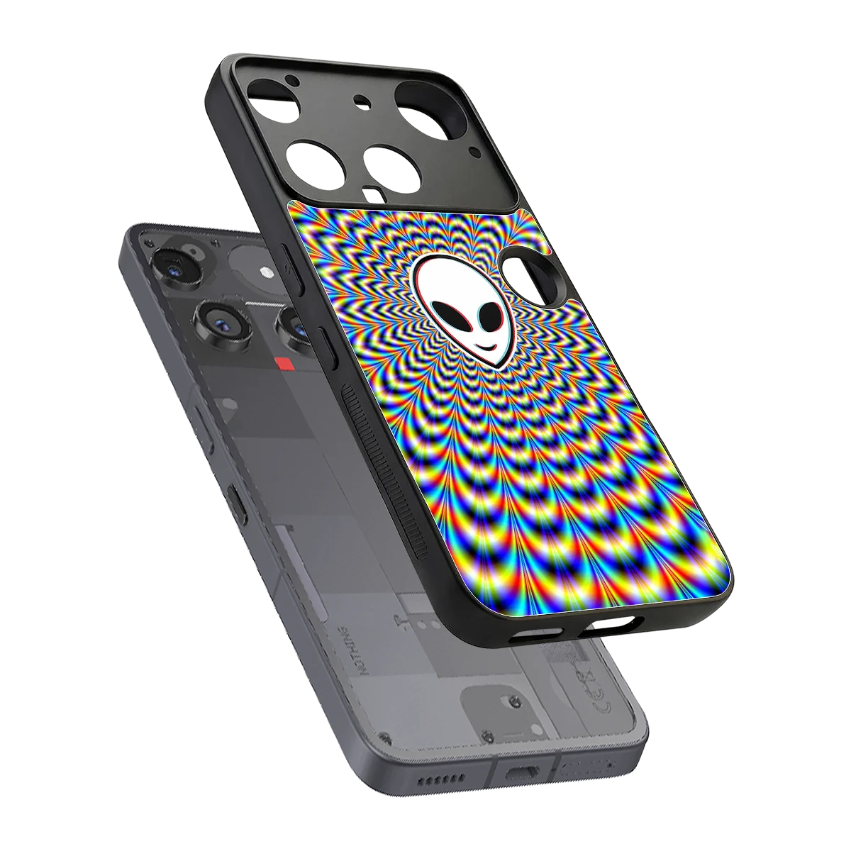 Galactic Vibes sleek nothing phone 3 cover with tempered glass back and TPU edges