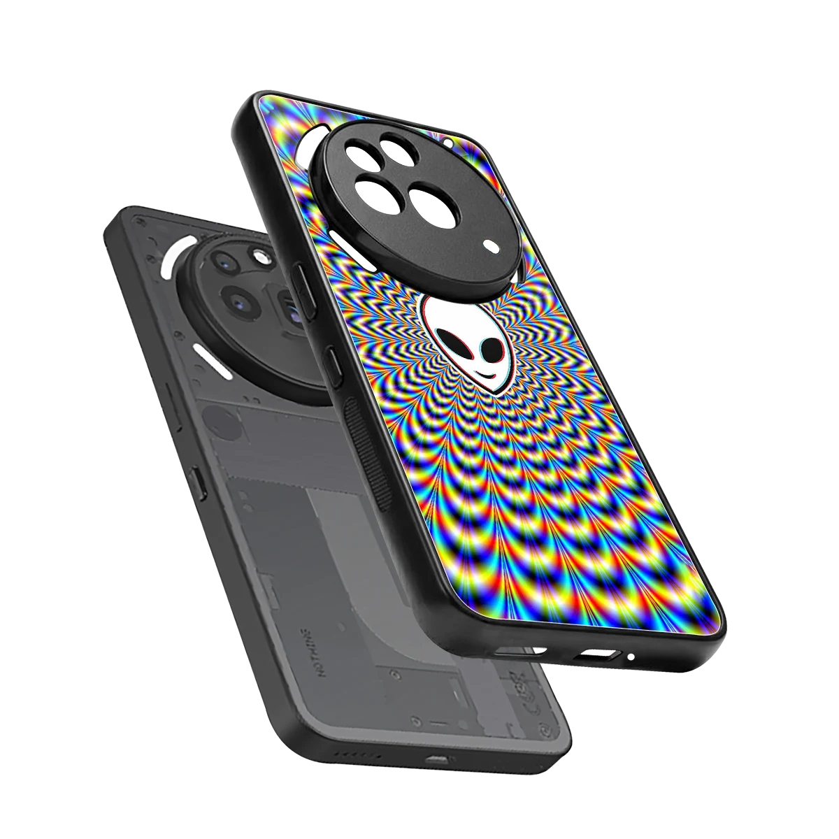 Galactic Vibes sleek nothing phone 3a pro cover with tempered glass back and TPU edges