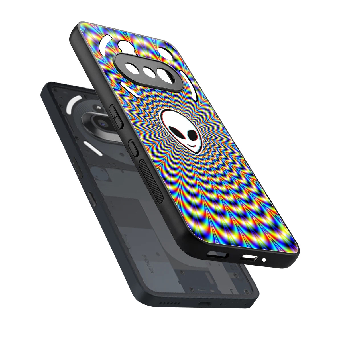 Galactic Vibes sleek nothing phone 3a cover with tempered glass back and TPU edges