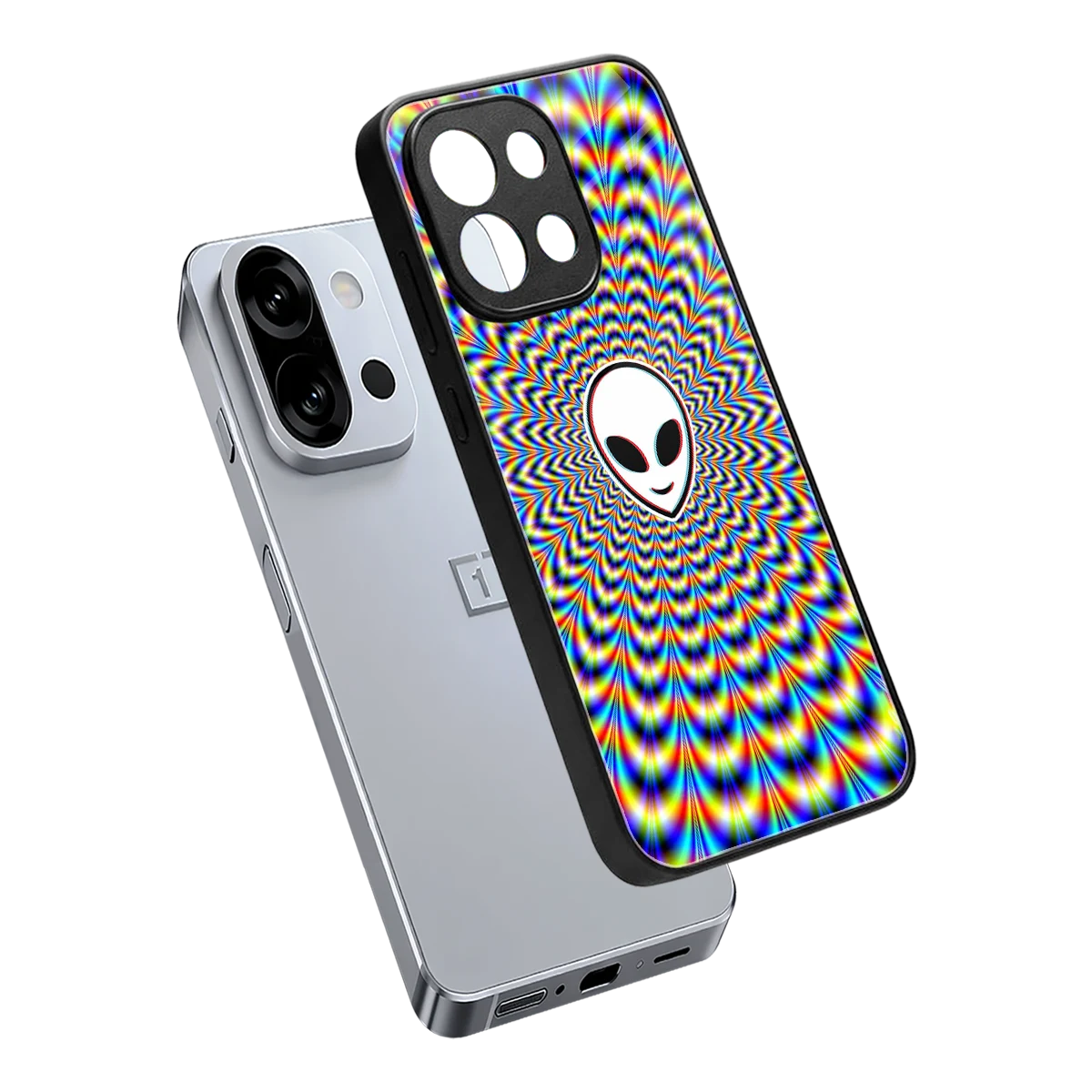 Galactic Vibes sleek oneplus 13s cover with tempered glass back and TPU edges