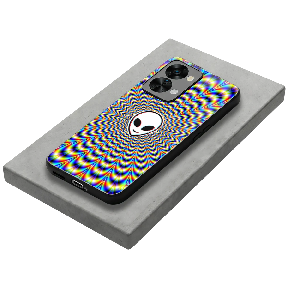 Galactic Vibes stylish phone case for oneplus nord 2t | glossy glass and slim fit