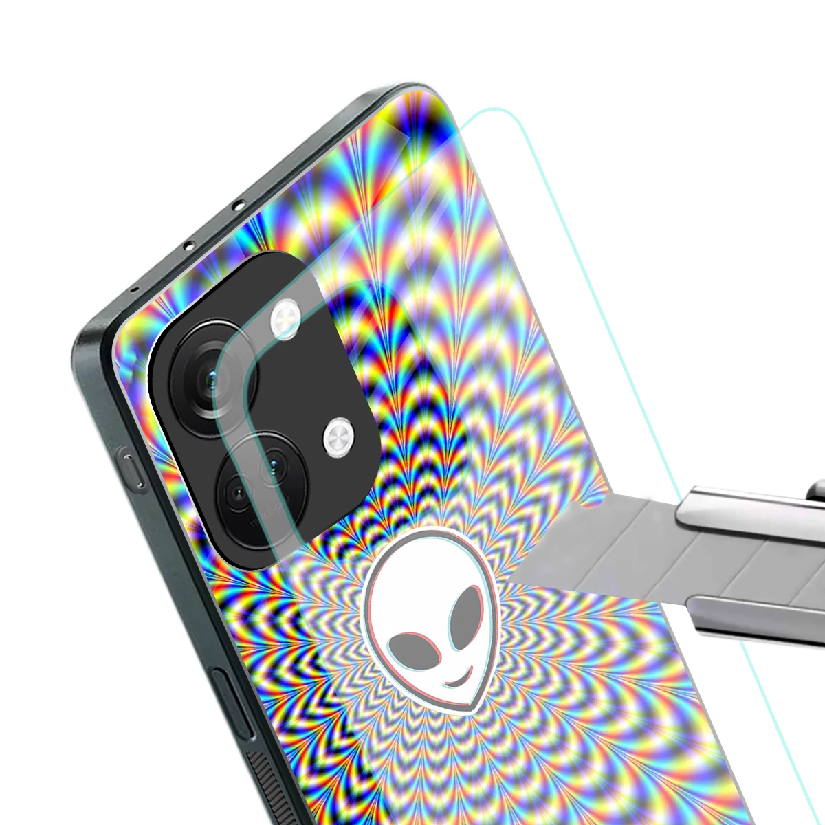 Galactic Vibes stylish phone case for oneplus nord 3 | glossy glass and slim fit