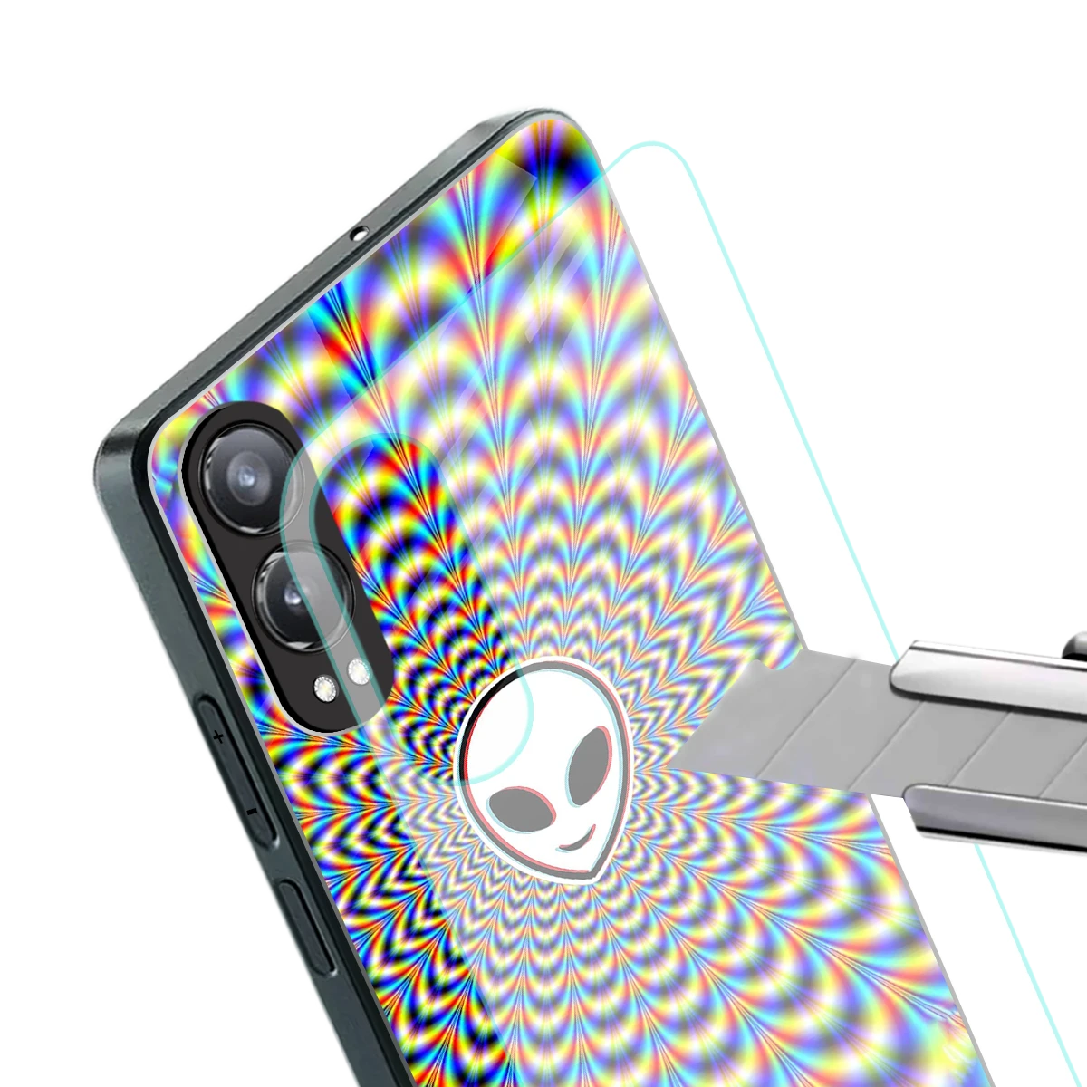 Galactic Vibes stylish phone case for oneplus nord ce 4 lite | glossy glass and slim fit