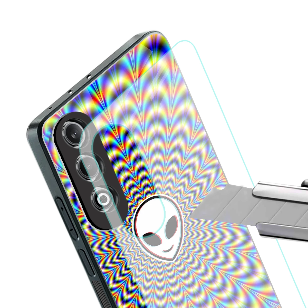 Galactic Vibes stylish phone case for oneplus nord ce 4 | glossy glass and slim fit