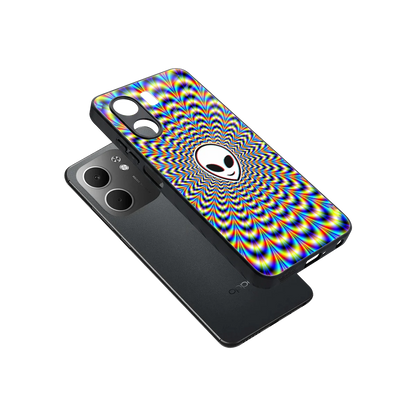 Galactic Vibes sleek oppo a5x 5g cover with tempered glass back and TPU edges