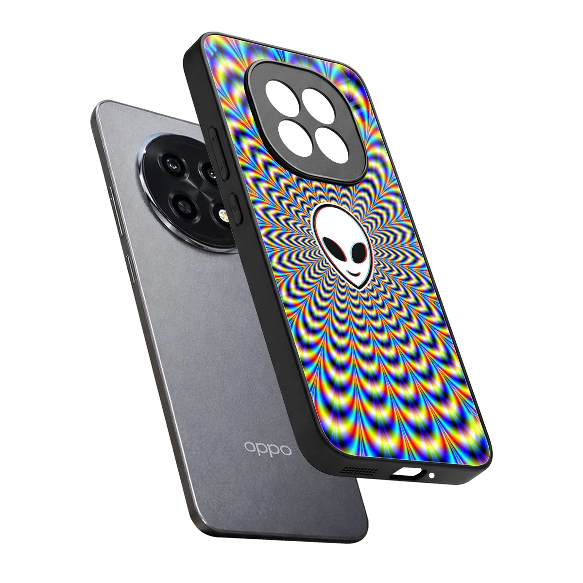 Galactic Vibes sleek oppo f29 pro 5g cover with tempered glass back and TPU edges