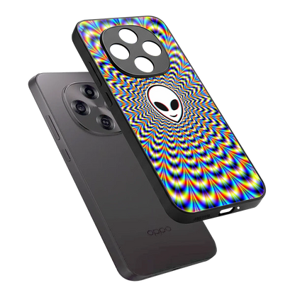 Galactic Vibes sleek oppo f31 pro 5g cover with tempered glass back and TPU edges