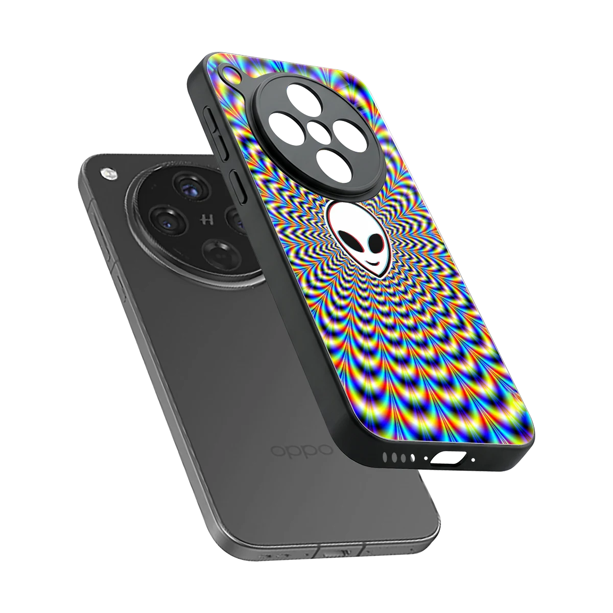 Galactic Vibes sleek oppo find x8 cover with tempered glass back and TPU edges