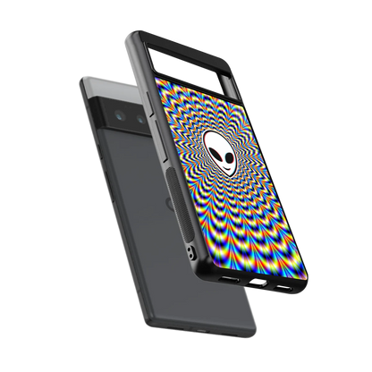 Galactic Vibes sleek google pixel 6 pro cover with tempered glass back and TPU edges