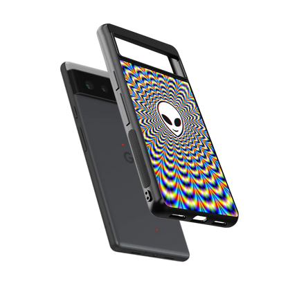 Galactic Vibes sleek google pixel 6a cover with tempered glass back and TPU edges