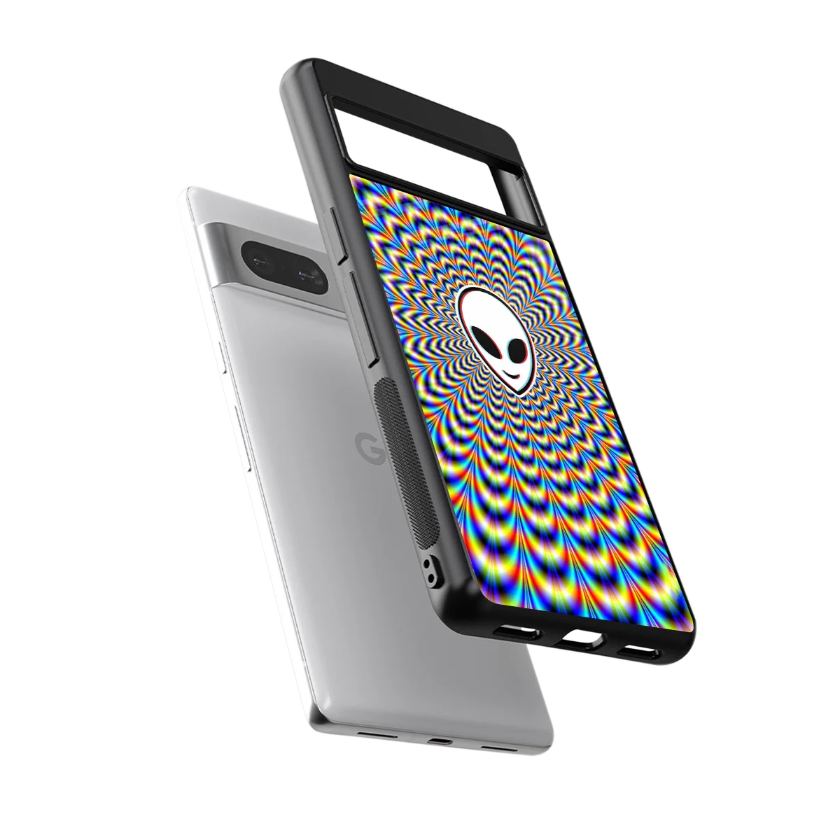 Galactic Vibes sleek google pixel 7 cover with tempered glass back and TPU edges