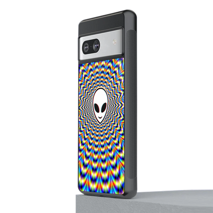 Galactic Vibes stylish phone case for google pixel 7a | glossy glass and slim fit