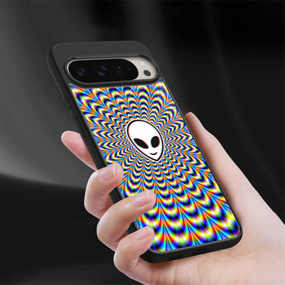 Galactic Vibes sleek google pixel 9 pro cover with tempered glass back and TPU edges