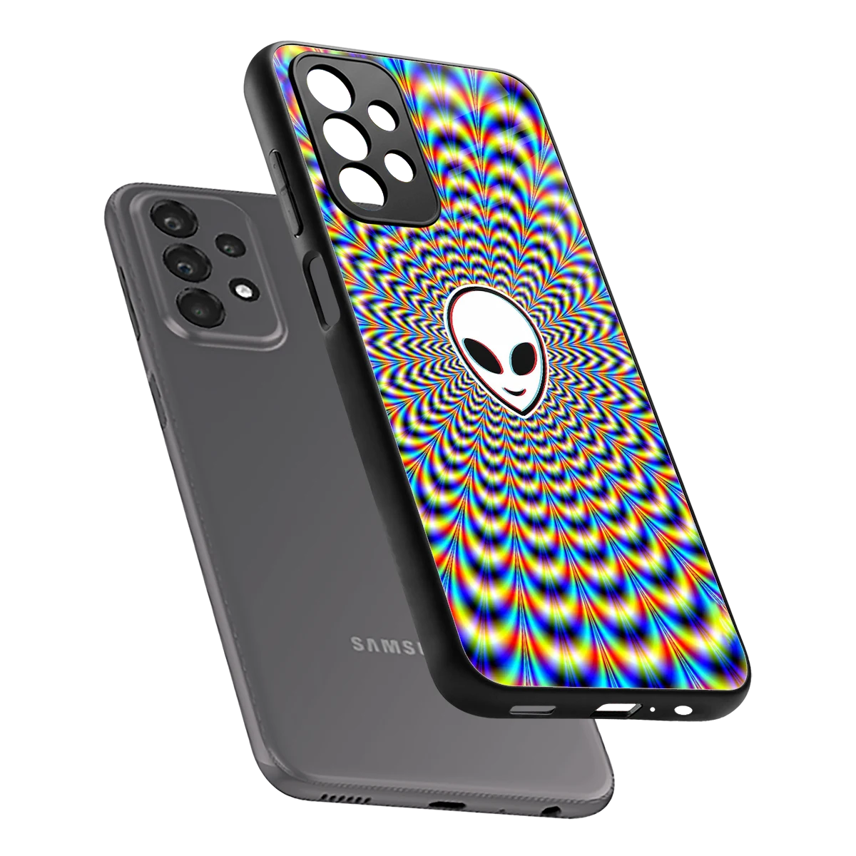 Galactic Vibes sleek samsung galaxy a23 cover with tempered glass back and TPU edges
