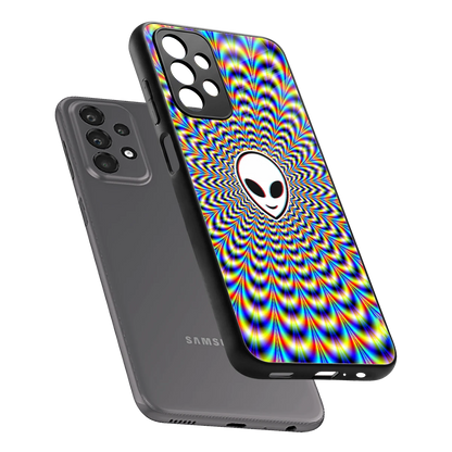 Galactic Vibes sleek samsung galaxy a23 cover with tempered glass back and TPU edges