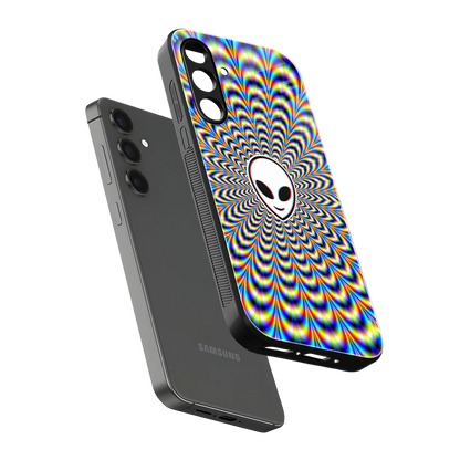 Galactic Vibes sleek samsung galaxy m34 5g cover with tempered glass back and TPU edges