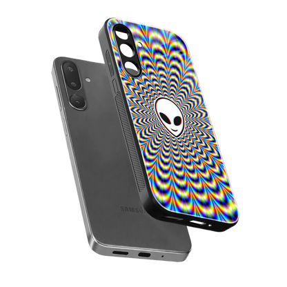 Galactic Vibes sleek samsung galaxy m56 5g cover with tempered glass back and TPU edges