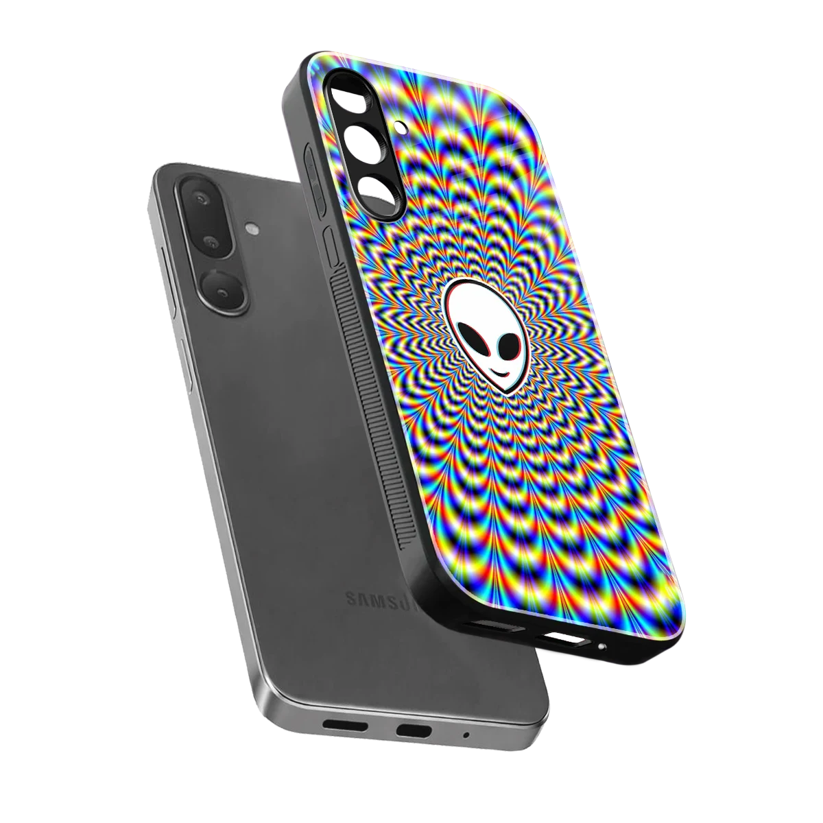 Galactic Vibes sleek samsung galaxy m36 5g cover with tempered glass back and TPU edges
