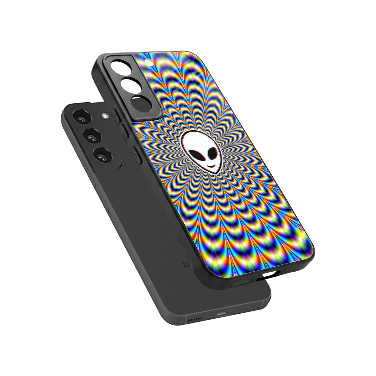 Galactic Vibes sleek samsung galaxy s22 cover with tempered glass back and TPU edges