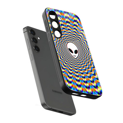 Galactic Vibes sleek samsung galaxy s24 cover with tempered glass back and TPU edges