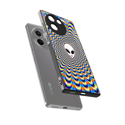 Galactic Vibes sleek vivo v30e cover with tempered glass back and TPU edges