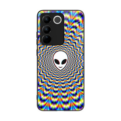 Galactic Vibes back phone cover | glass case for vivo v27 5g