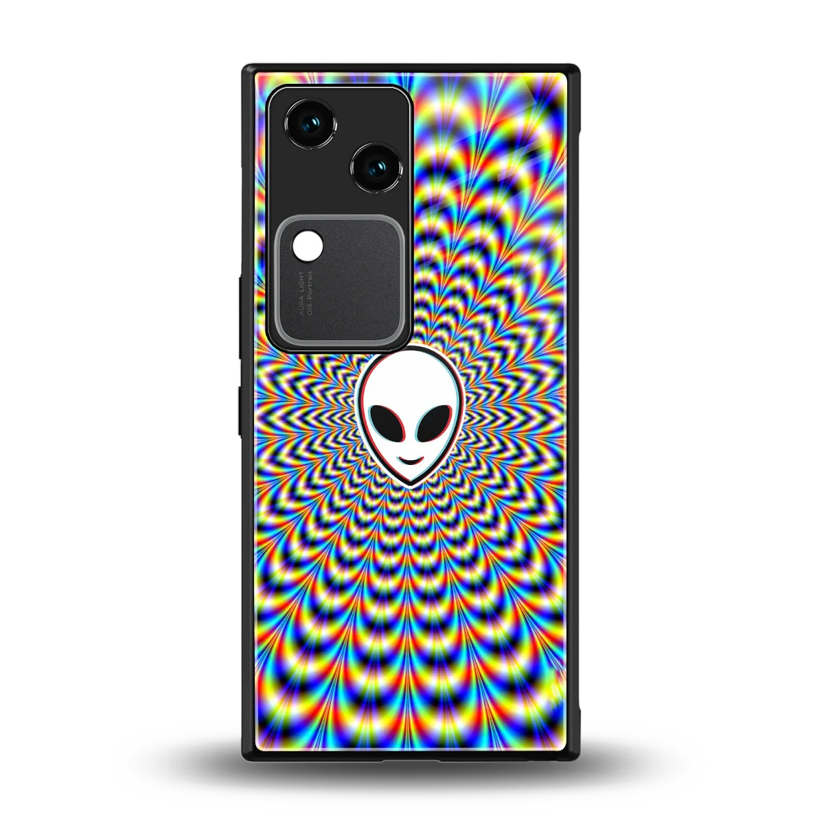 Galactic Vibes back phone cover | glass case for vivo v30