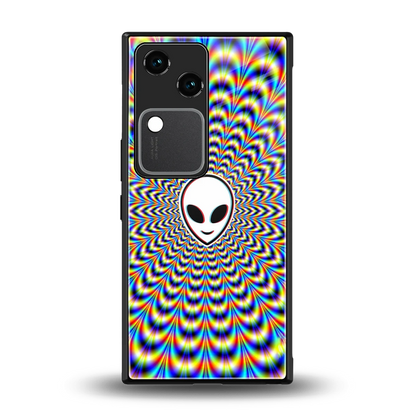 Galactic Vibes back phone cover | glass case for vivo v30