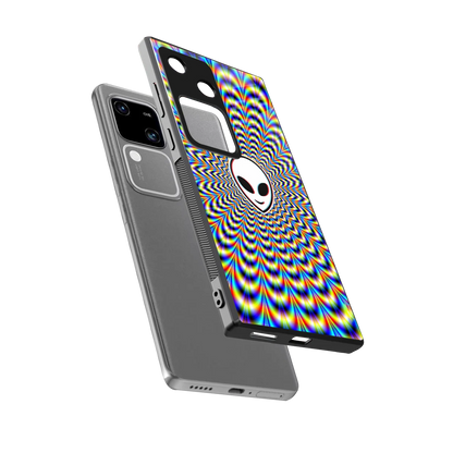 Galactic Vibes sleek vivo v30 cover with tempered glass back and TPU edges