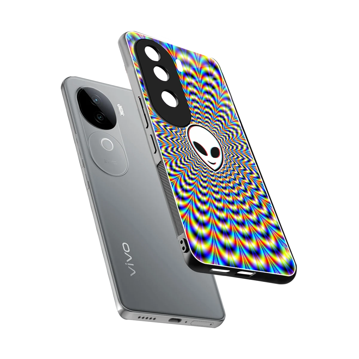 Galactic Vibes sleek vivo v40e cover with tempered glass back and TPU edges