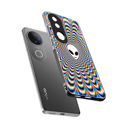Galactic Vibes sleek vivo v50 cover with tempered glass back and TPU edges