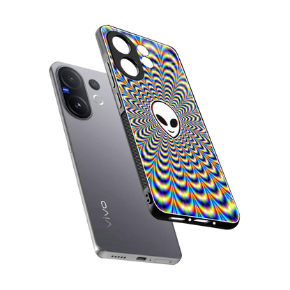 Galactic Vibes sleek vivo v60 cover with tempered glass back and TPU edges