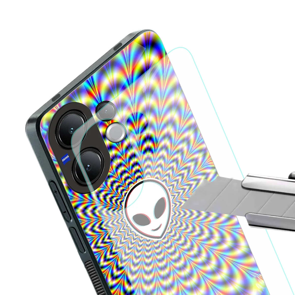 Galactic Vibes stylish phone case for vivo v60 | glossy glass and slim fit