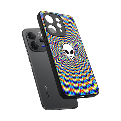 Galactic Vibes sleek vivo v70 cover with tempered glass back and TPU edges