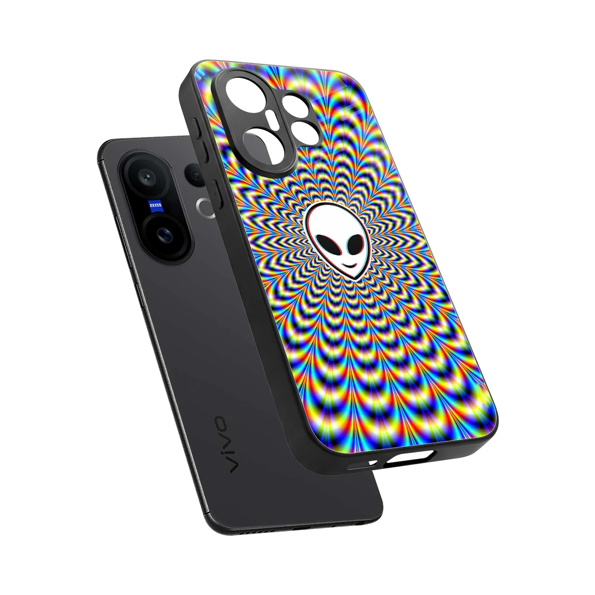 Galactic Vibes sleek vivo x200 fe cover with tempered glass back and TPU edges