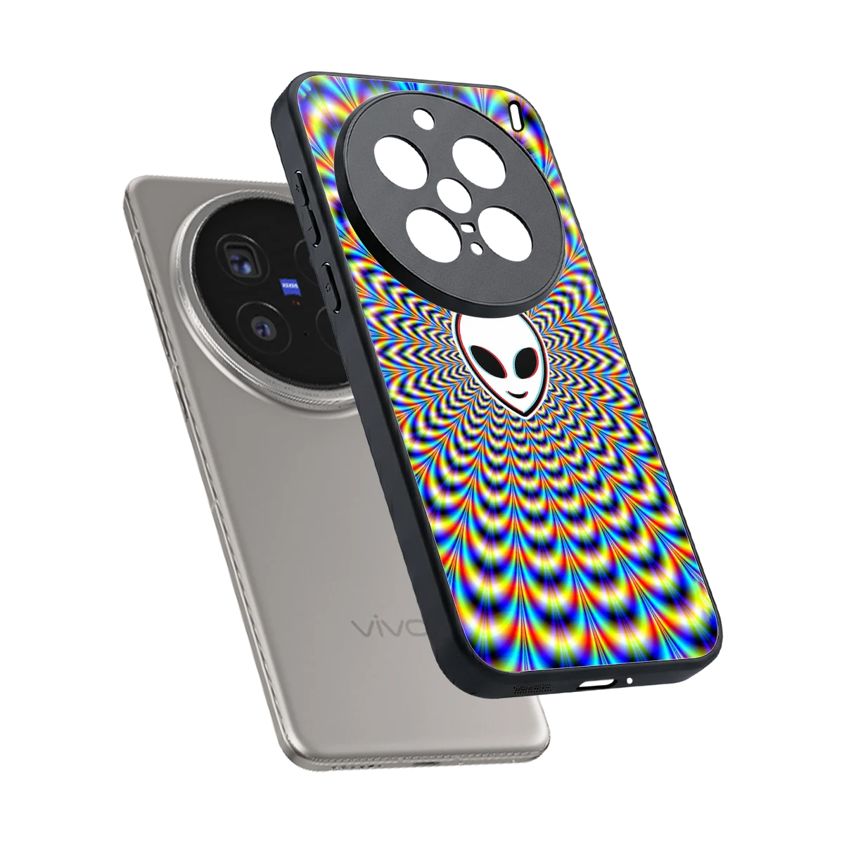 Galactic Vibes sleek vivo x200 pro cover with tempered glass back and TPU edges