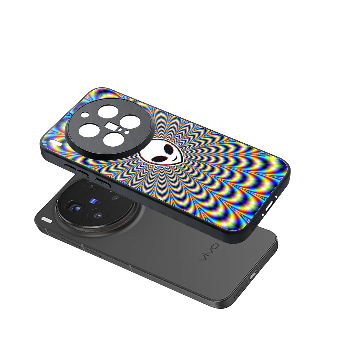 Galactic Vibes sleek vivo x300 pro cover with tempered glass back and TPU edges