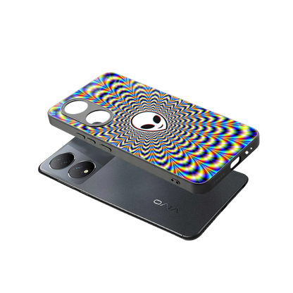 Galactic Vibes sleek Vivo-y100 cover with tempered glass back and TPU edges