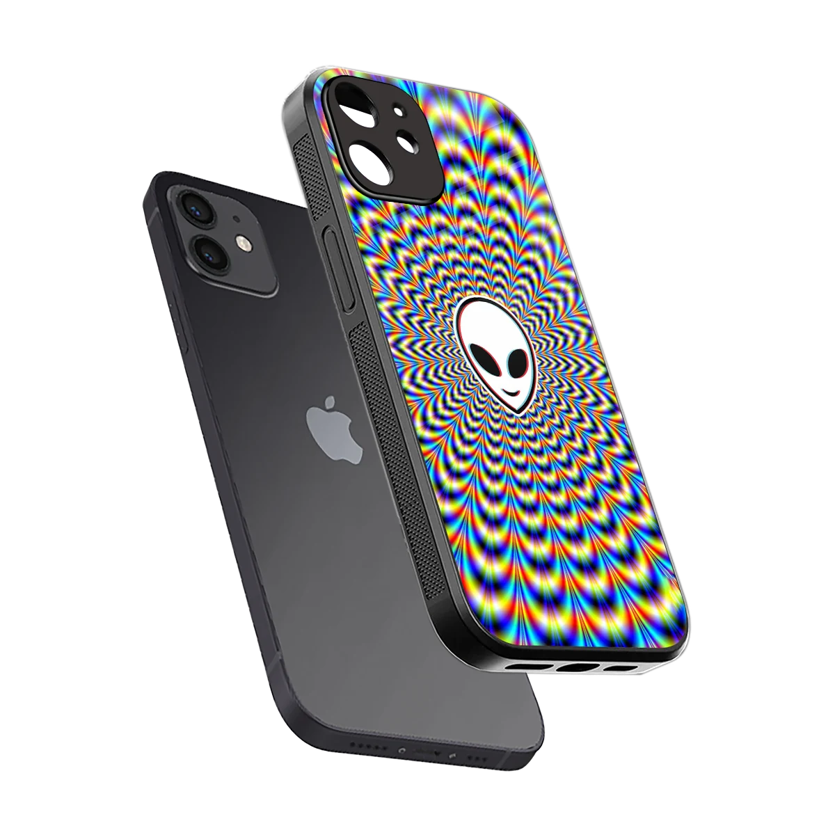 Galactic Vibes sleek iphone 11 cover with tempered glass back and TPU edges