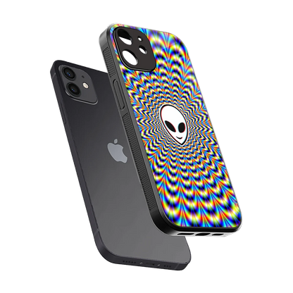 Galactic Vibes sleek iphone 11 cover with tempered glass back and TPU edges