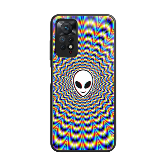 Galactic Vibes back phone cover | glass case for redmi note 11 pro