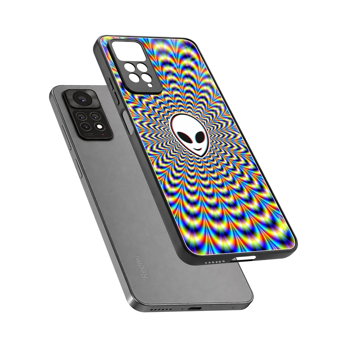 Galactic Vibes sleek redmi note 11 pro cover with tempered glass back and TPU edges