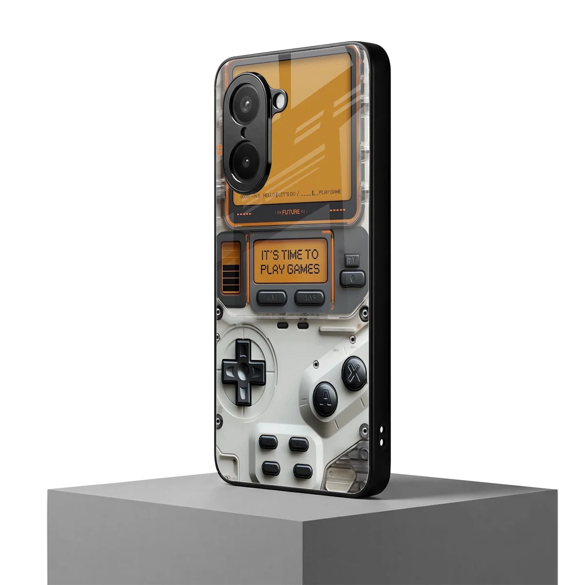 Gameboy Orange oneplus nord ce5 5g mobile cover | shockproof glass phone case