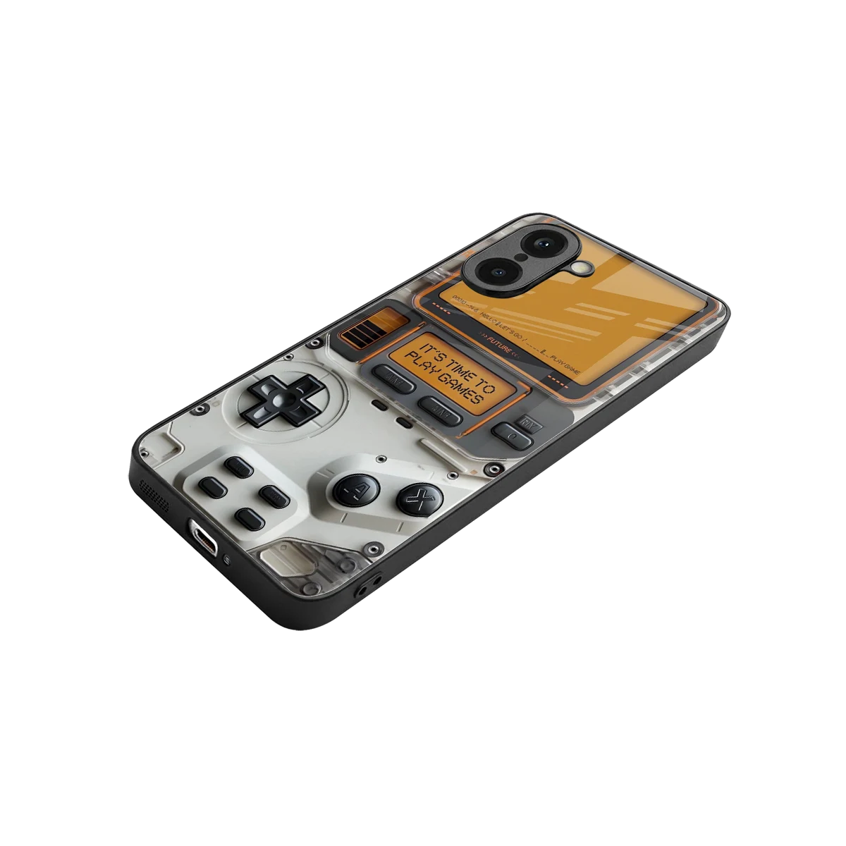 Gameboy Orange stylish phone case for oneplus nord ce5 5g | glossy glass and slim fit