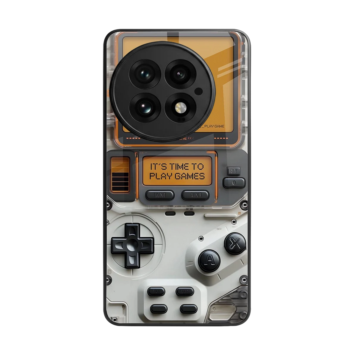 Gameboy Orange back phone cover | glass case for oneplus 13