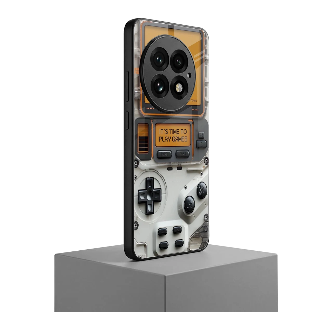 Gameboy Orange oneplus 13 mobile cover | shockproof glass phone case