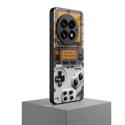 Gameboy Orange oneplus 13 mobile cover | shockproof glass phone case