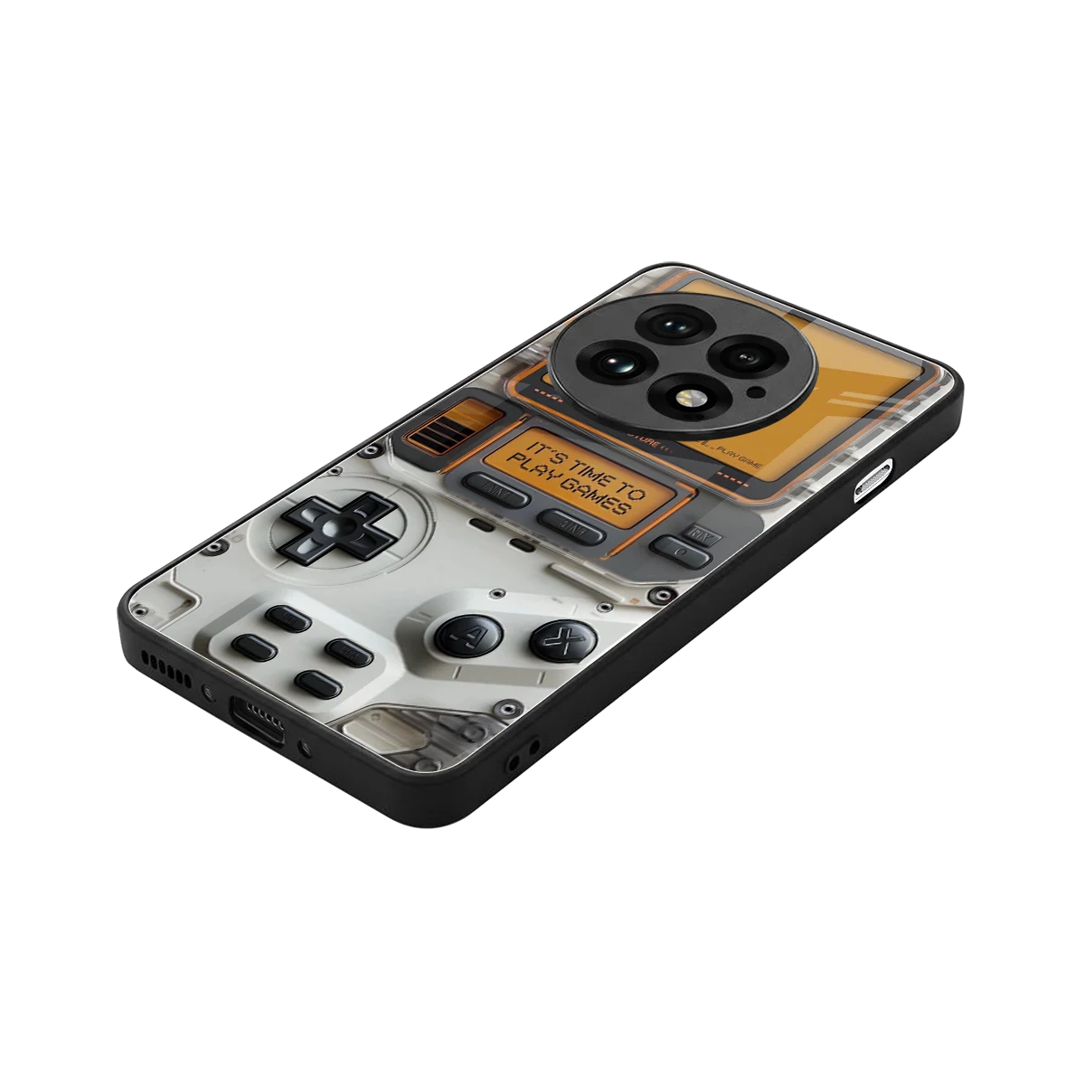 Gameboy Orange stylish phone case for oneplus 13 | glossy glass and slim fit
