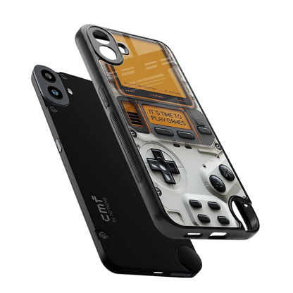 Gameboy Orange sleek cmf nothing phone 1 cover with tempered glass back and TPU edges