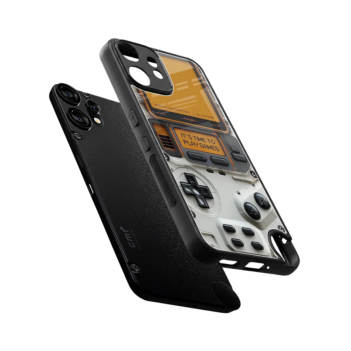 Gameboy Orange sleek cmf nothing phone 2 pro cover with tempered glass back and TPU edges